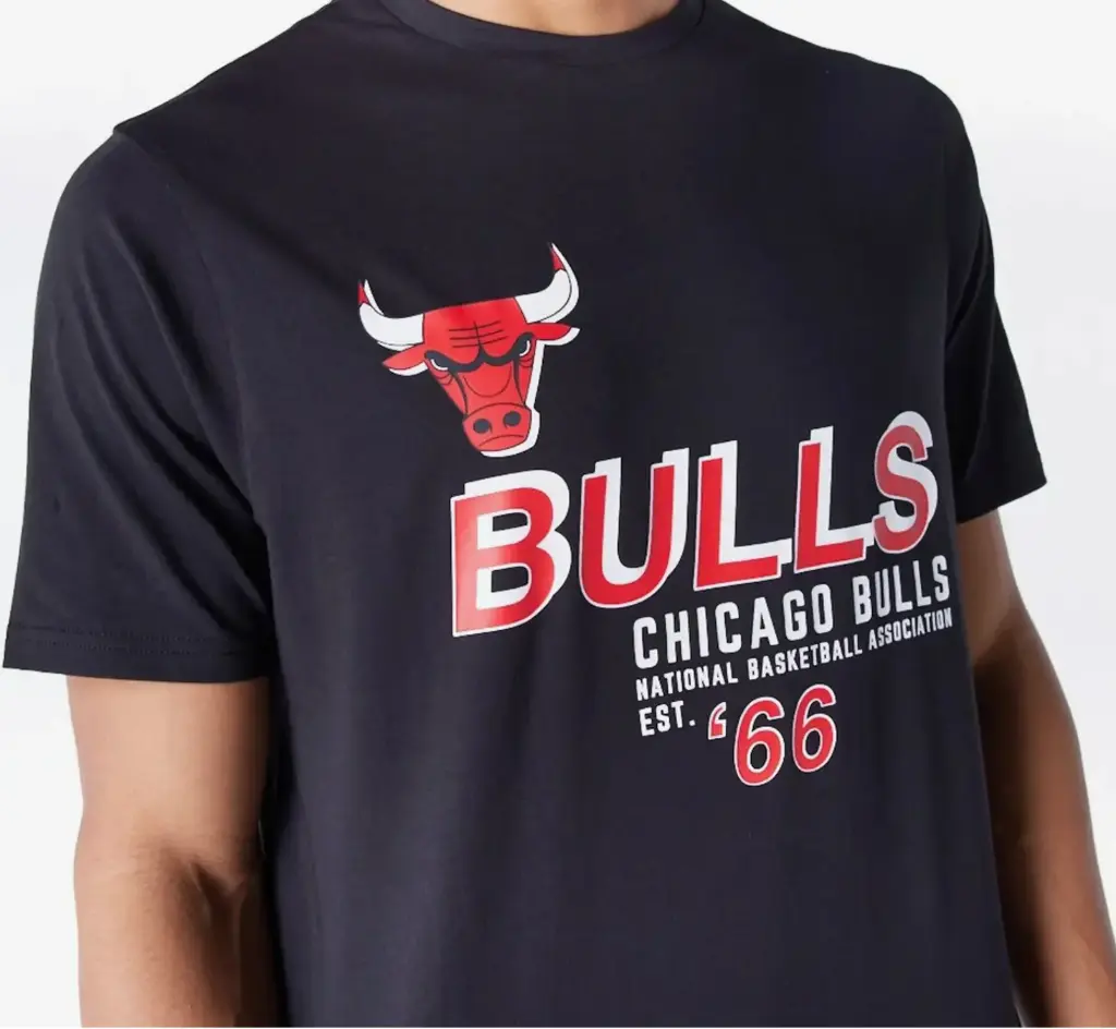 Tee Shirt New Era BULLS Black/RED 66