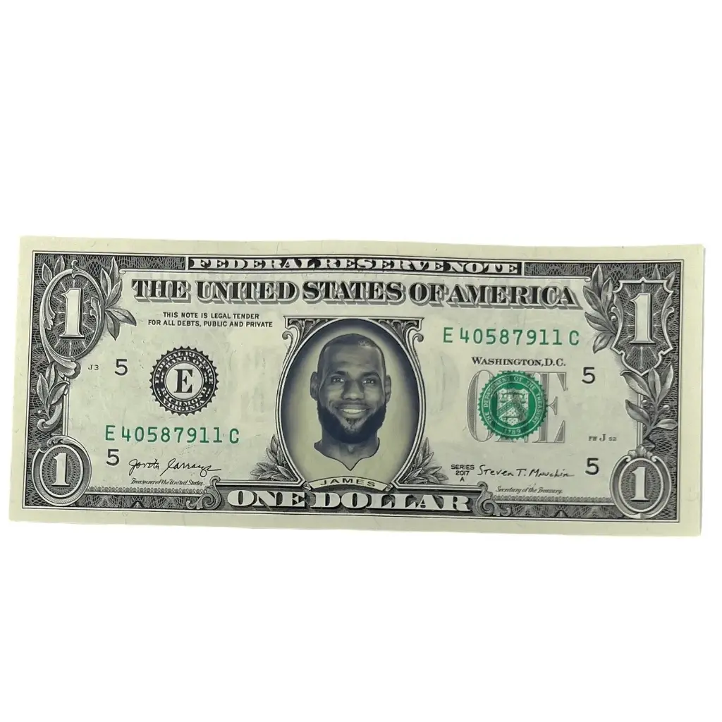 Lebron one dollar bill