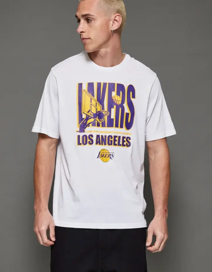 TEE Shirt New Era White Lakers Western Conference