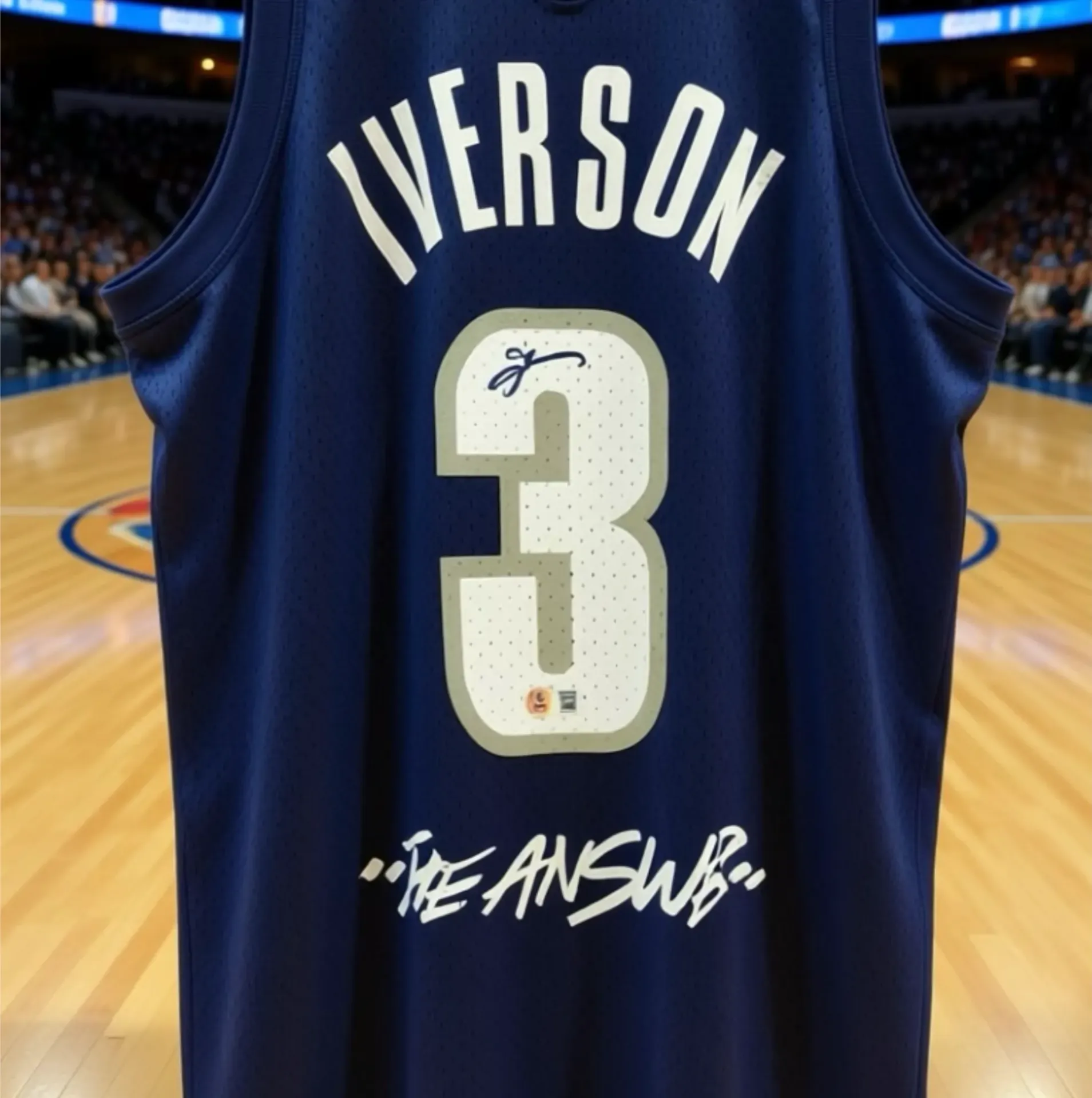 Maillot Officiel Université Allen Iverson signé à la main