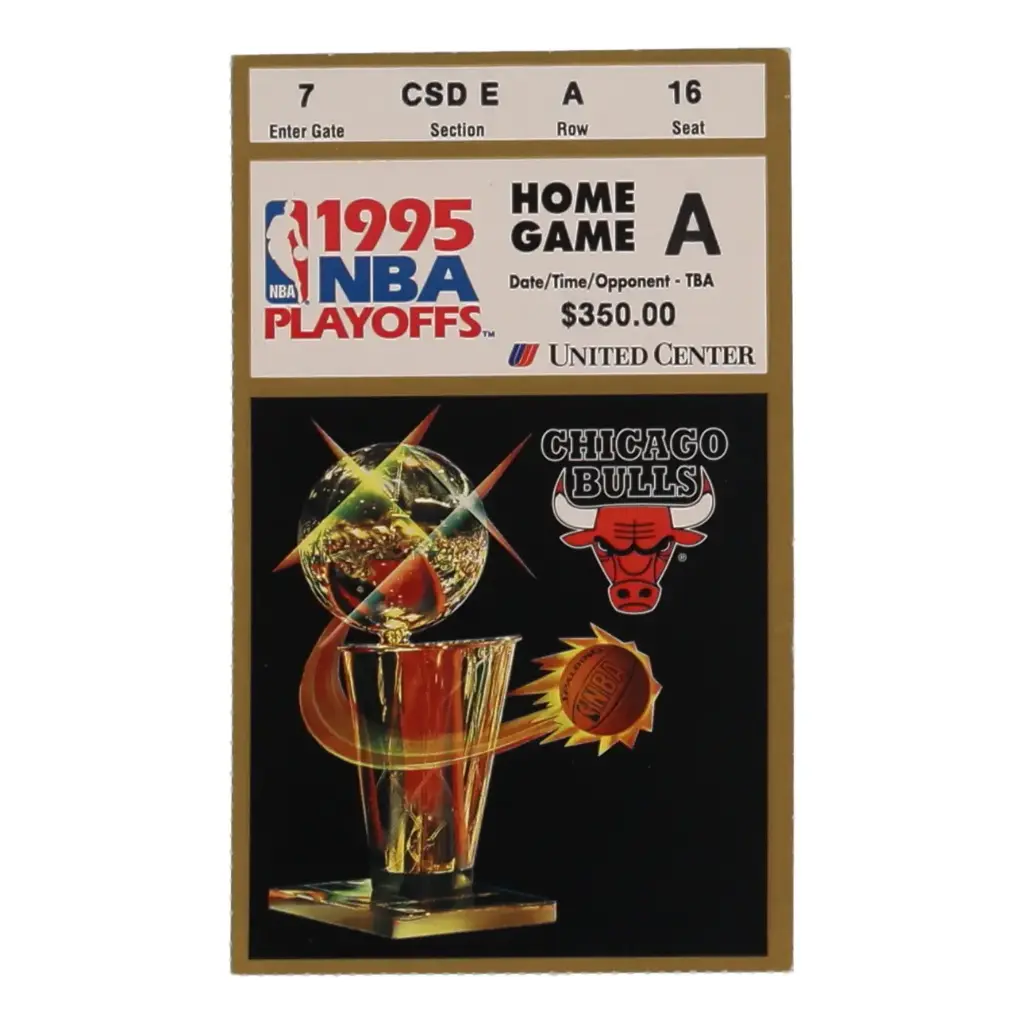 Ticket Bulls Finals 1995 ( valeur 350$ en 1995)