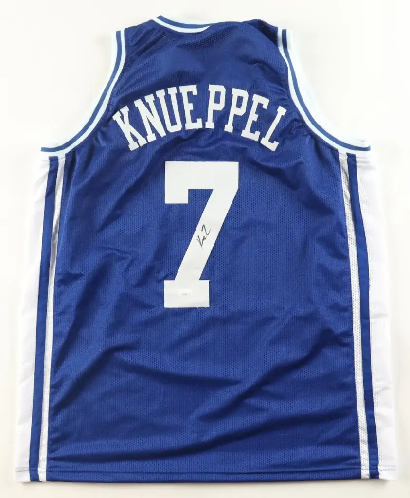 Jersey replica signé à la main par kon Knueppel 1er tout de draft pick 4 Hornets