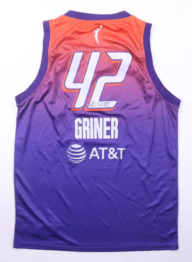 WNBA Britney Griner maillot officiel signé à la main