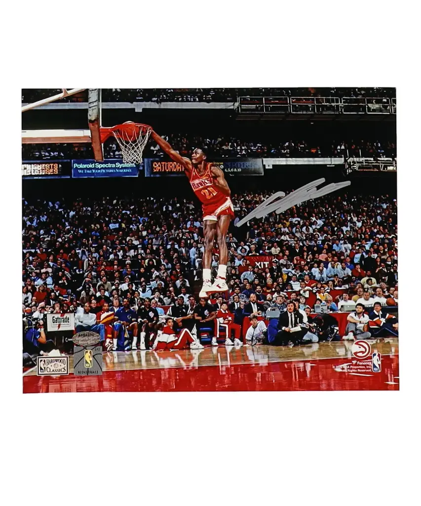 Photo singée à la main Dominique Wilkins