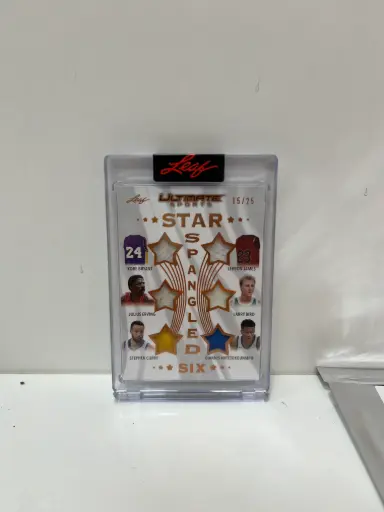 Leaf Game used piece of Jersey Bryant/Curry/Bird/Erving/James and Giannis