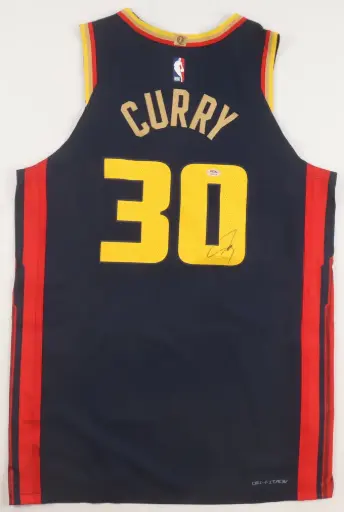 Maillot officiel Nike Stephen curry signé à la main